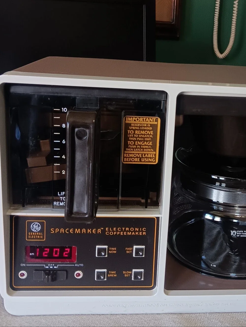 1980s GE Spacemaker Drip Coffeemaker, 80s Under Cabinet Mount Coffee Pot, In Box